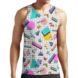 Funky 80S Eighties Memphis Pattern Design All-over-print Unisex Tank Top