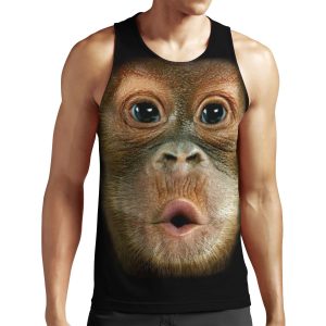 Funny Chimpanzee Face All-over-print Unisex Tank Top