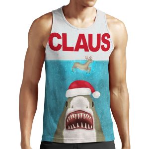 Funny Christmas Santa Claus Shark Reindeer Humor All-over-print Unisex Tank Top