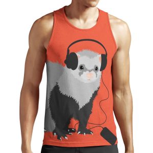 Funny Musical Ferret All-over-print Unisex Tank Top
