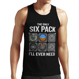Funny Pilot Quote Cockpit Airplane Flight Intruments All-over-print Unisex Tank Top