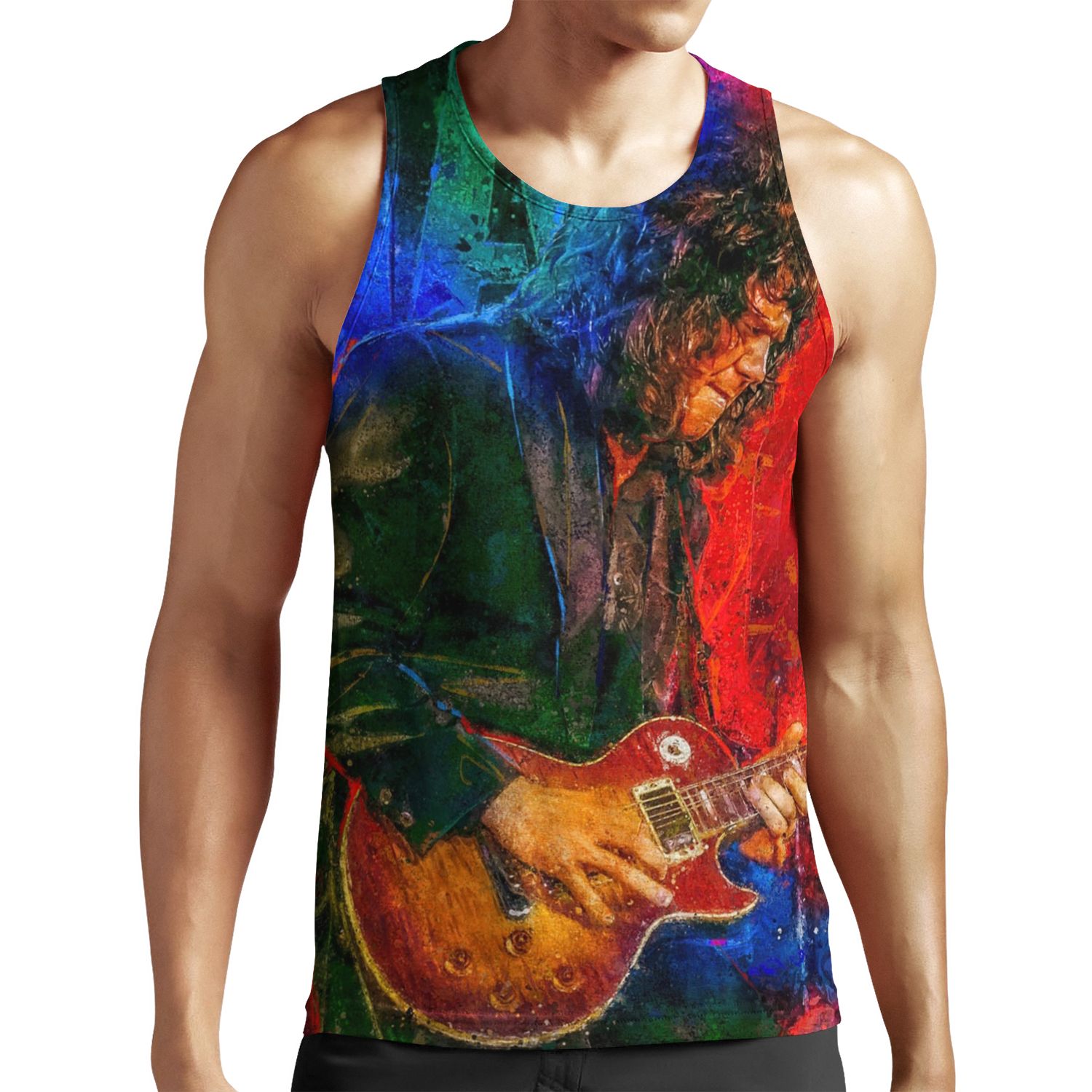 Gary Moore Tribute Portrait Art All-over-print Unisex Tank Top