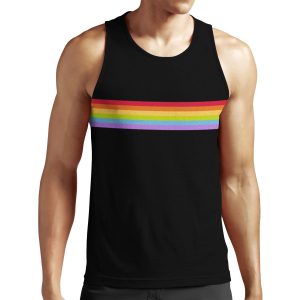 Gay Pride Stripe All-over-print Unisex Tank Top