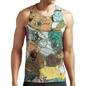 Geology Gift Peridotite From Ardnamurchan Scotland Rock Thin Section Microscope Photo All-over-print Unisex Tank Top