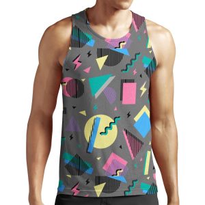 Geometric 90S Design 3 All-over-print Unisex Tank Top