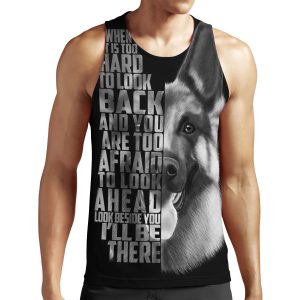 German Shepherd Quote German Shepherd Text German Shepherd Black And White All-over-print Unisex Tank Top