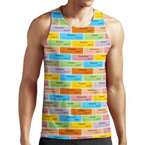 Gift For Anaesthetist Anesthetist Anesthesiologist Drug Label Pattern All-over-print Unisex Tank Top