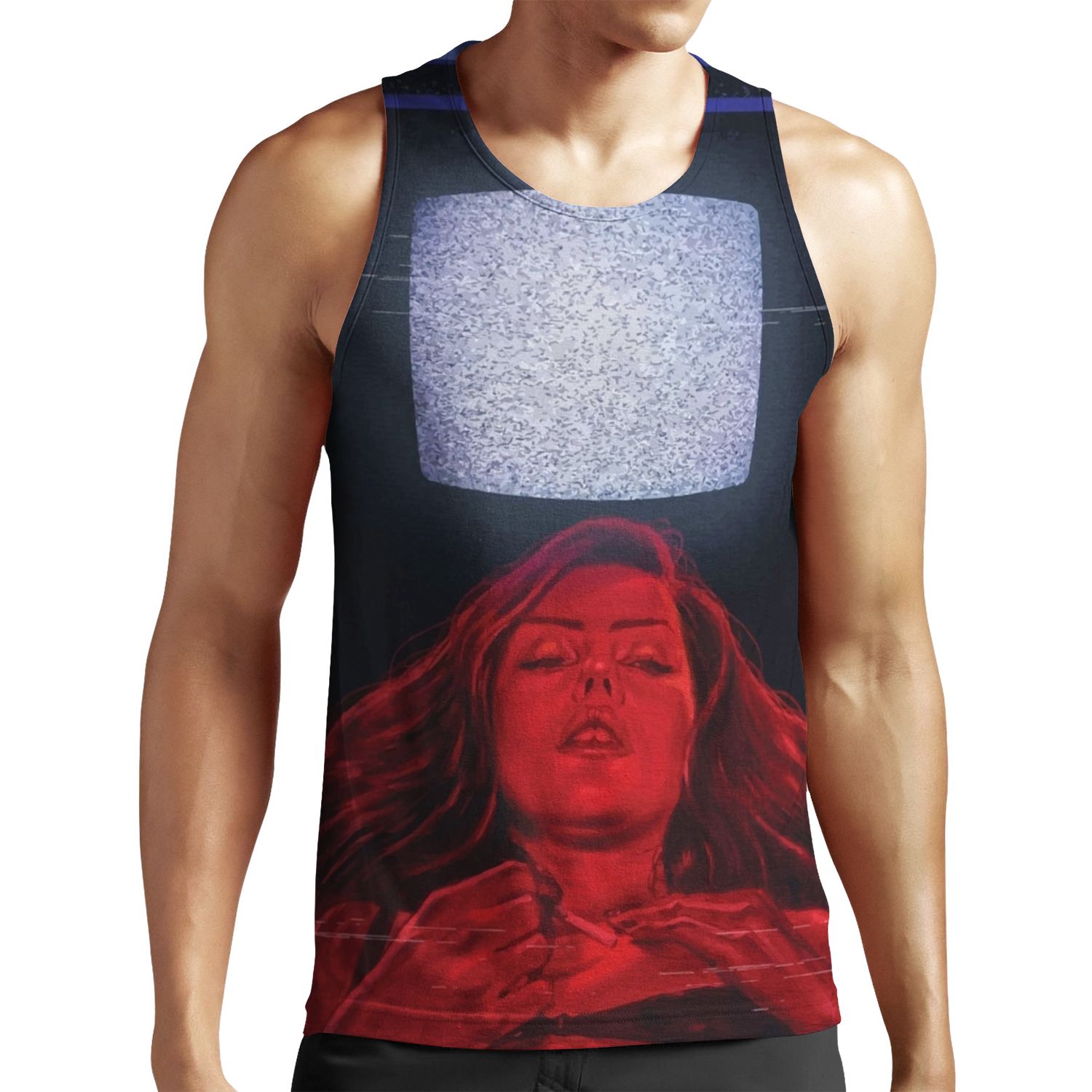 Girl And Tv All-over-print Unisex Tank Top
