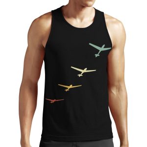 Glider Glider Launch Vintage Retro All-over-print Unisex Tank Top