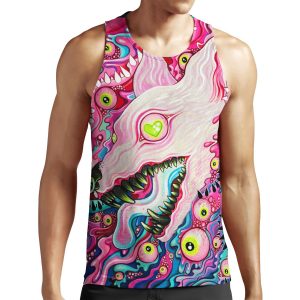 Glitterwolf Acrylic Painting All-over-print Unisex Tank Top