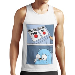Golang Gopher Two Buttons All-over-print Unisex Tank Top