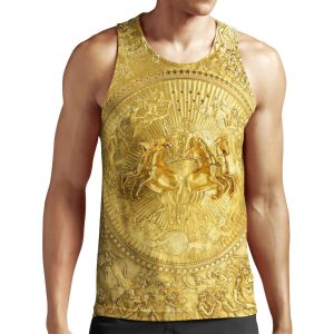 Gold Shield Of Achilles Ancient Gold Masterpiece All-over-print Unisex Tank Top