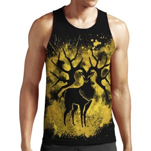 Golden Deer Splatter All-over-print Unisex Tank Top