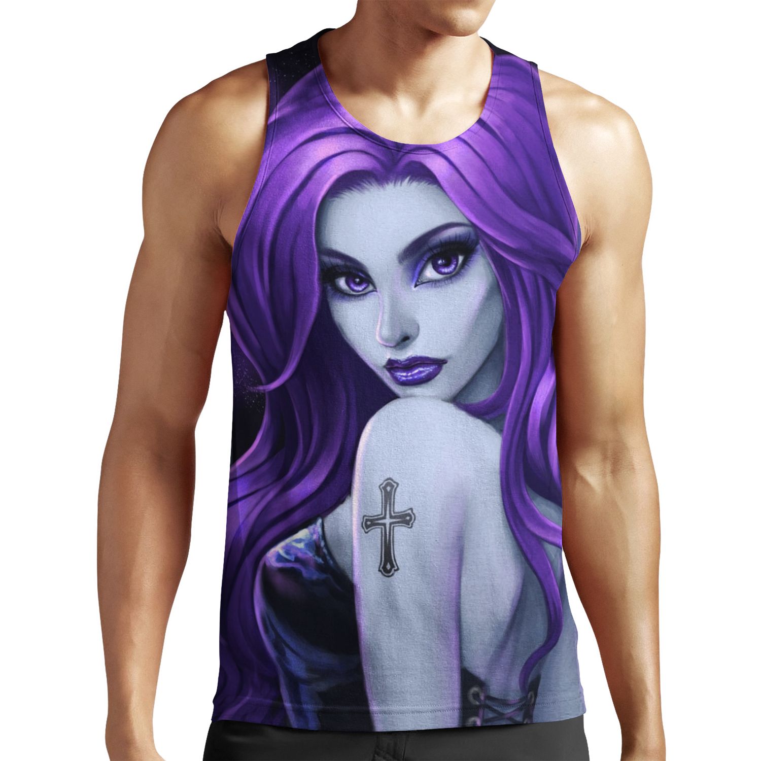 Goth Beauty Purple All-over-print Unisex Tank Top