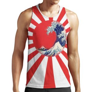 Great Waves Of Rising Sun All-over-print Unisex Tank Top