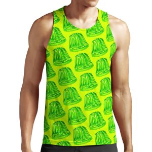 Green Jello Mold Pattern Lime All-over-print Unisex Tank Top