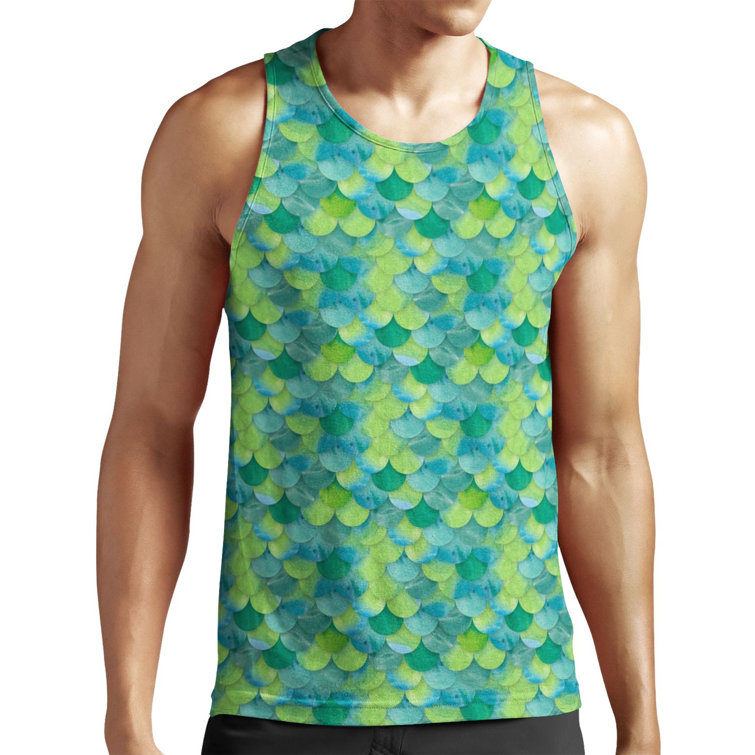 Green Mermaid Scales All-over-print Unisex Tank Top