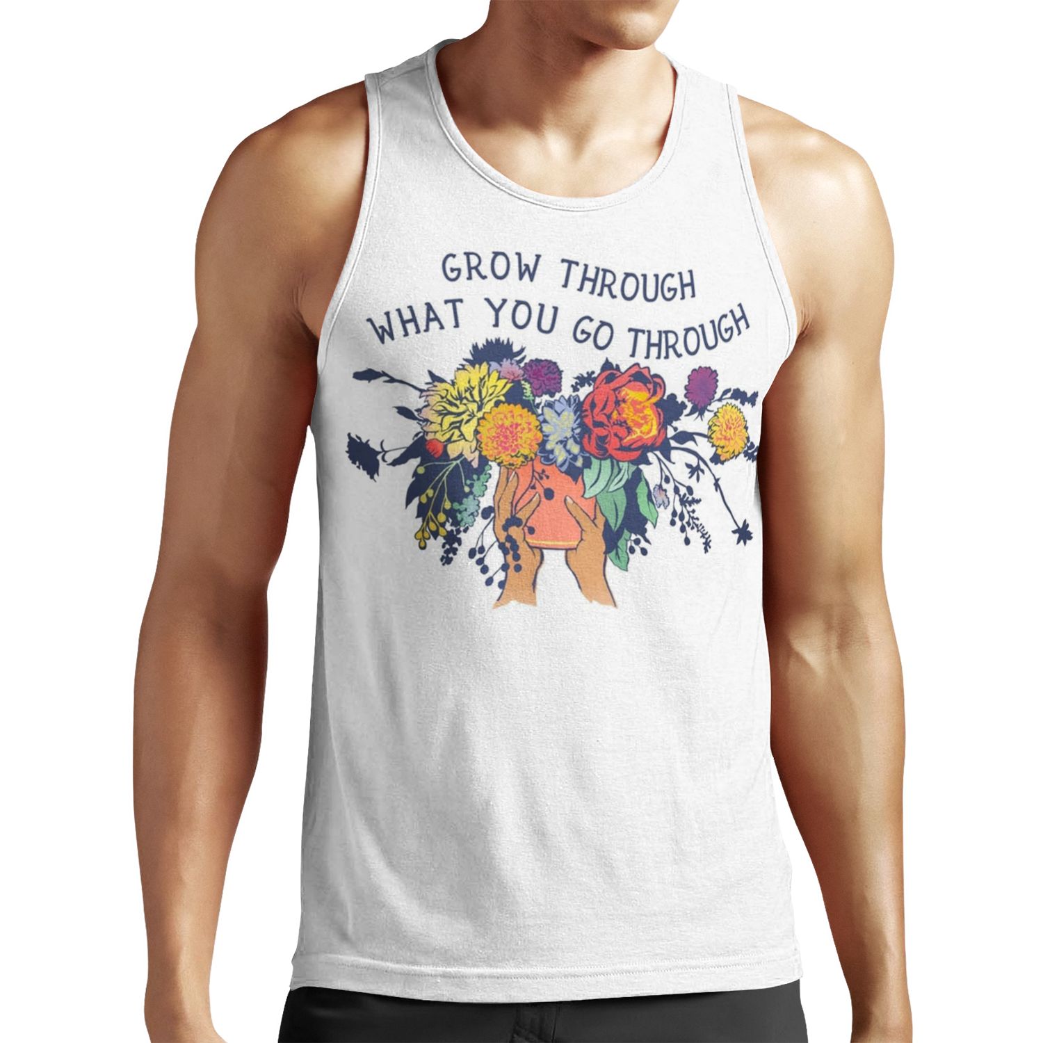 Grow Through What You Go Through All-over-print Unisex Tank Top