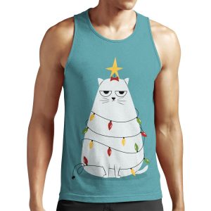Grumpy Christmas Cat All-over-print Unisex Tank Top