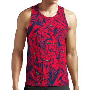 Gundam Camo Magenta All-over-print Unisex Tank Top