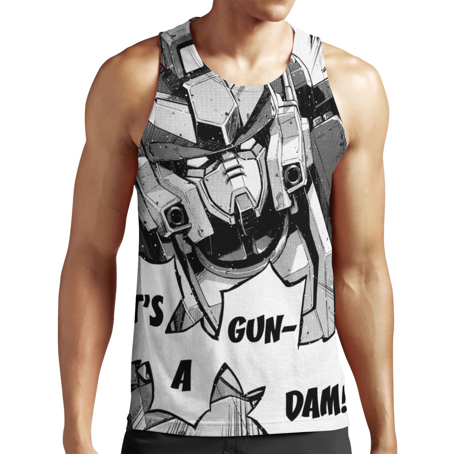 Gundam Wing Manga Heavyarms All-over-print Unisex Tank Top