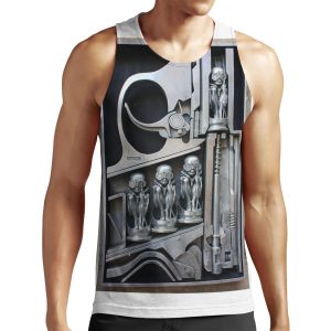 H R Giger Museum Entrance Statue Gruyeres Switzerland All-over-print Unisex Tank Top