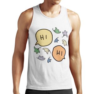 Heartstopper Hi With Leaves All-over-print Unisex Tank Top
