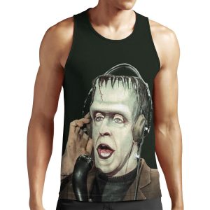 Herman Munster At The Radio All-over-print Unisex Tank Top