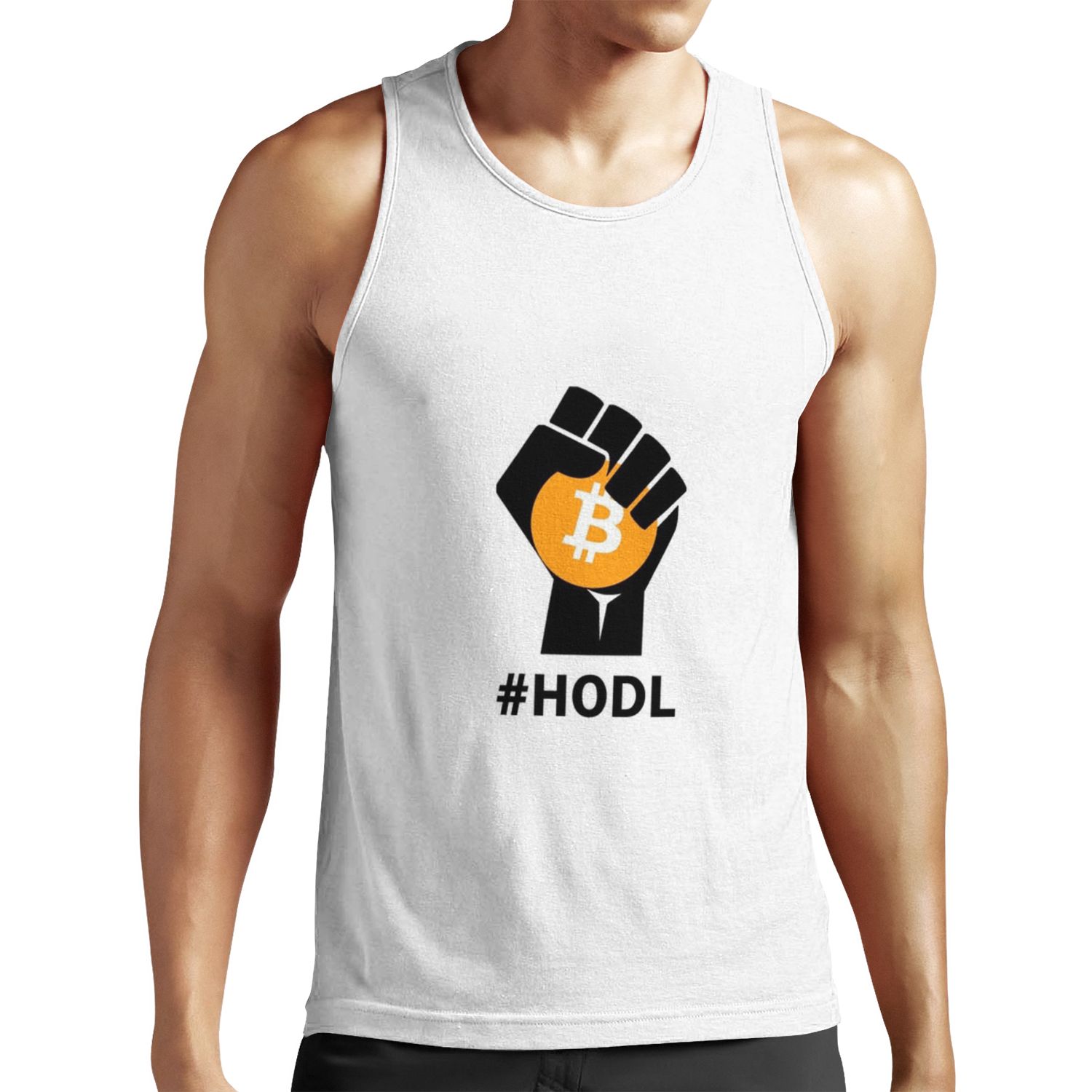 Hodl Bitcoin Btc Black Fist Holding Bitcoin All-over-print Unisex Tank Top