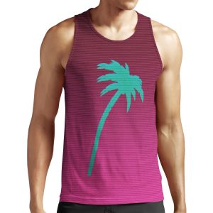 Hotline Miami Palmtree All-over-print Unisex Tank Top