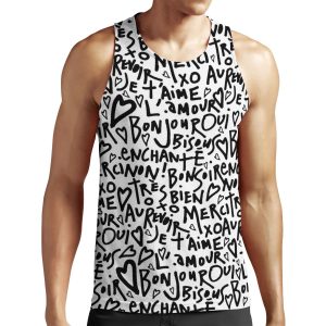 I Heart French All-over-print Unisex Tank Top