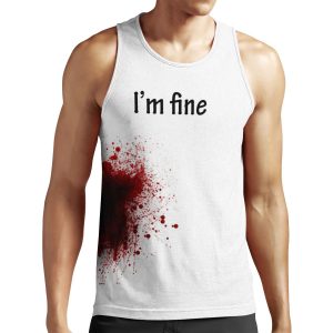 I M Fine All-over-print Unisex Tank Top