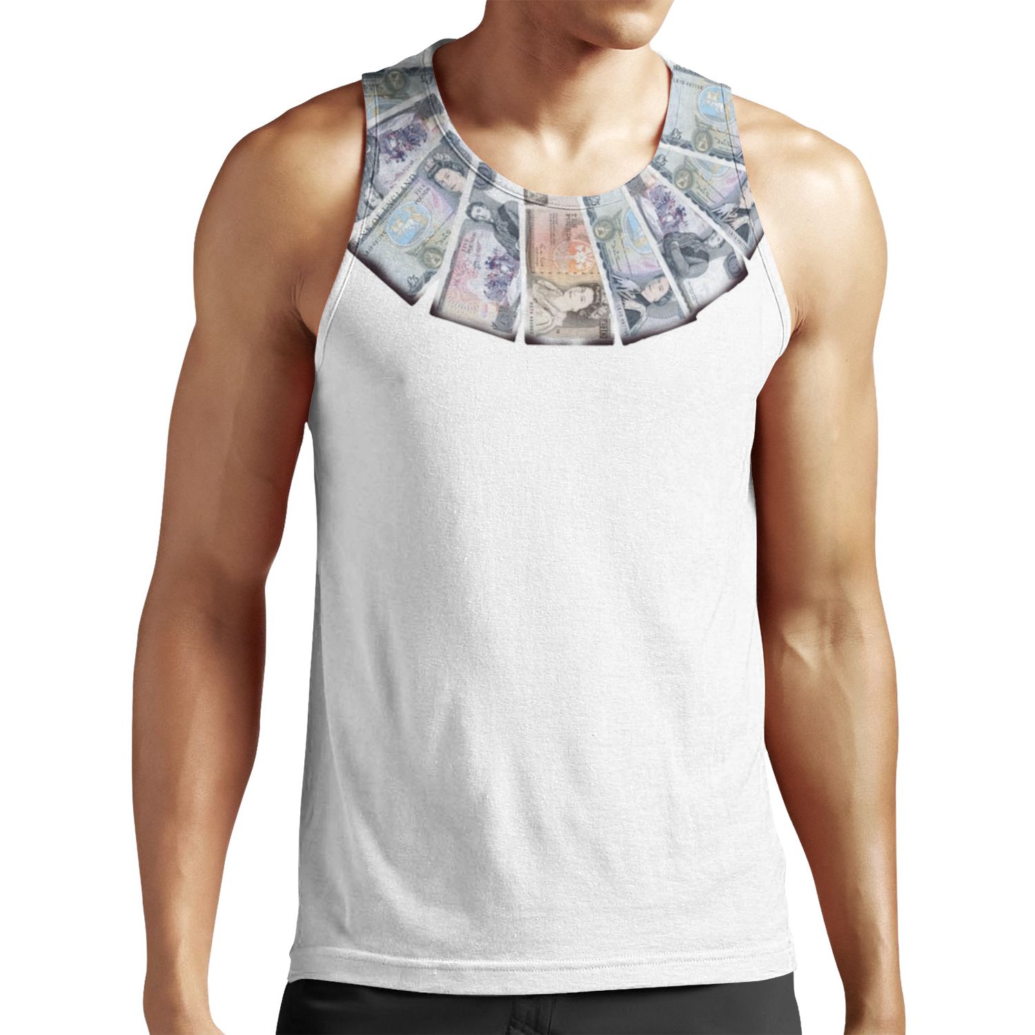 Ian Brown Stone Roses Style Money All-over-print Unisex Tank Top