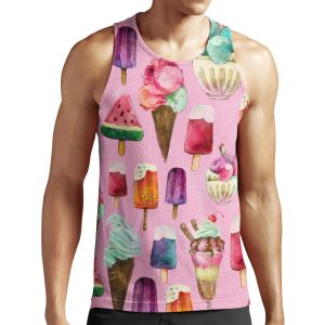 Ice Cream Pattern All-over-print Unisex Tank Top