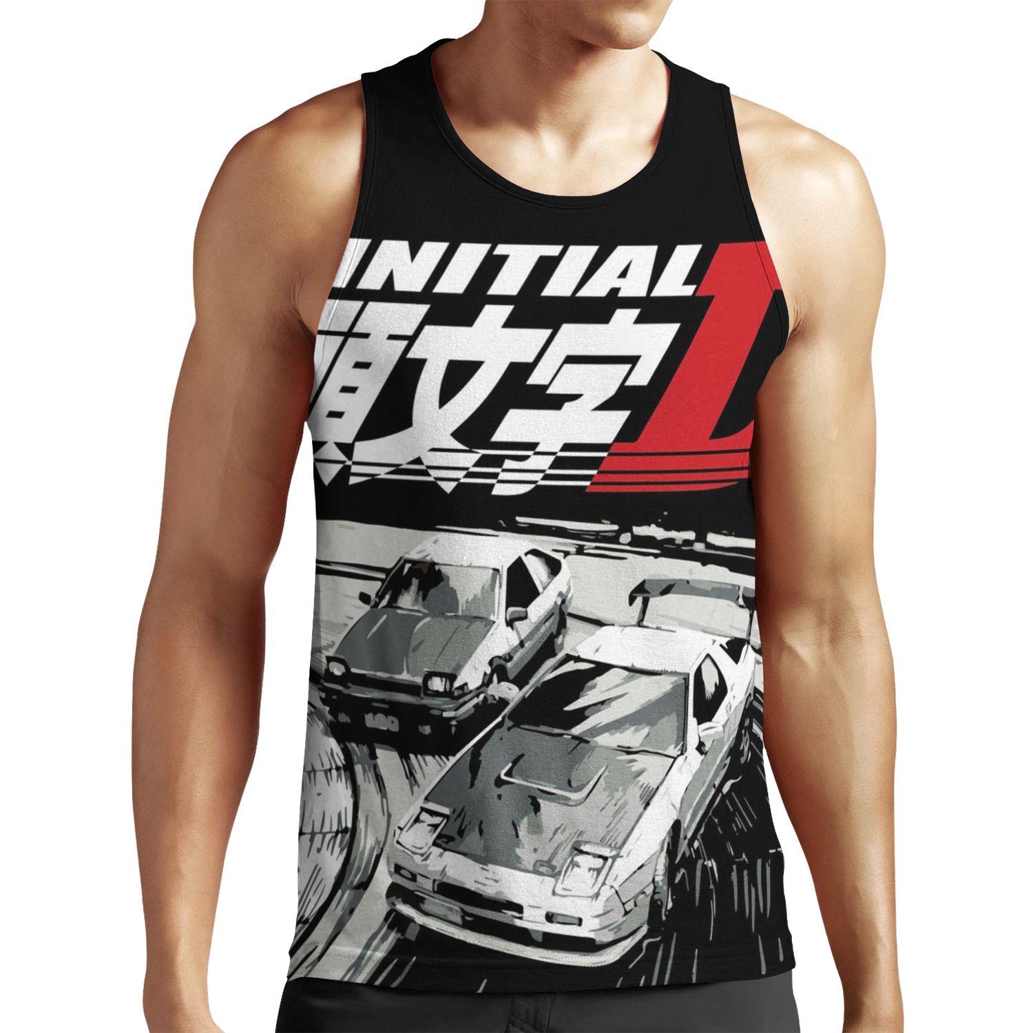 Initial D Drift Racing Tandems Toyota Corolla Ae86 Sprinter Trueno Vs Fc Rx 7 All-over-print Unisex Tank Top