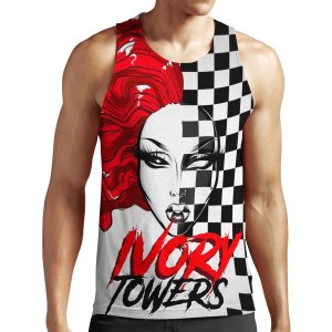Ivory Towers Checkerboard Queen All-over-print Unisex Tank Top
