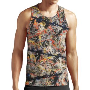 Jackson Pollack Blue Poles All-over-print Unisex Tank Top