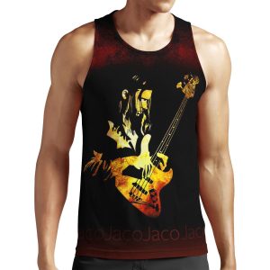 Jaco Pastorius Flame All-over-print Unisex Tank Top