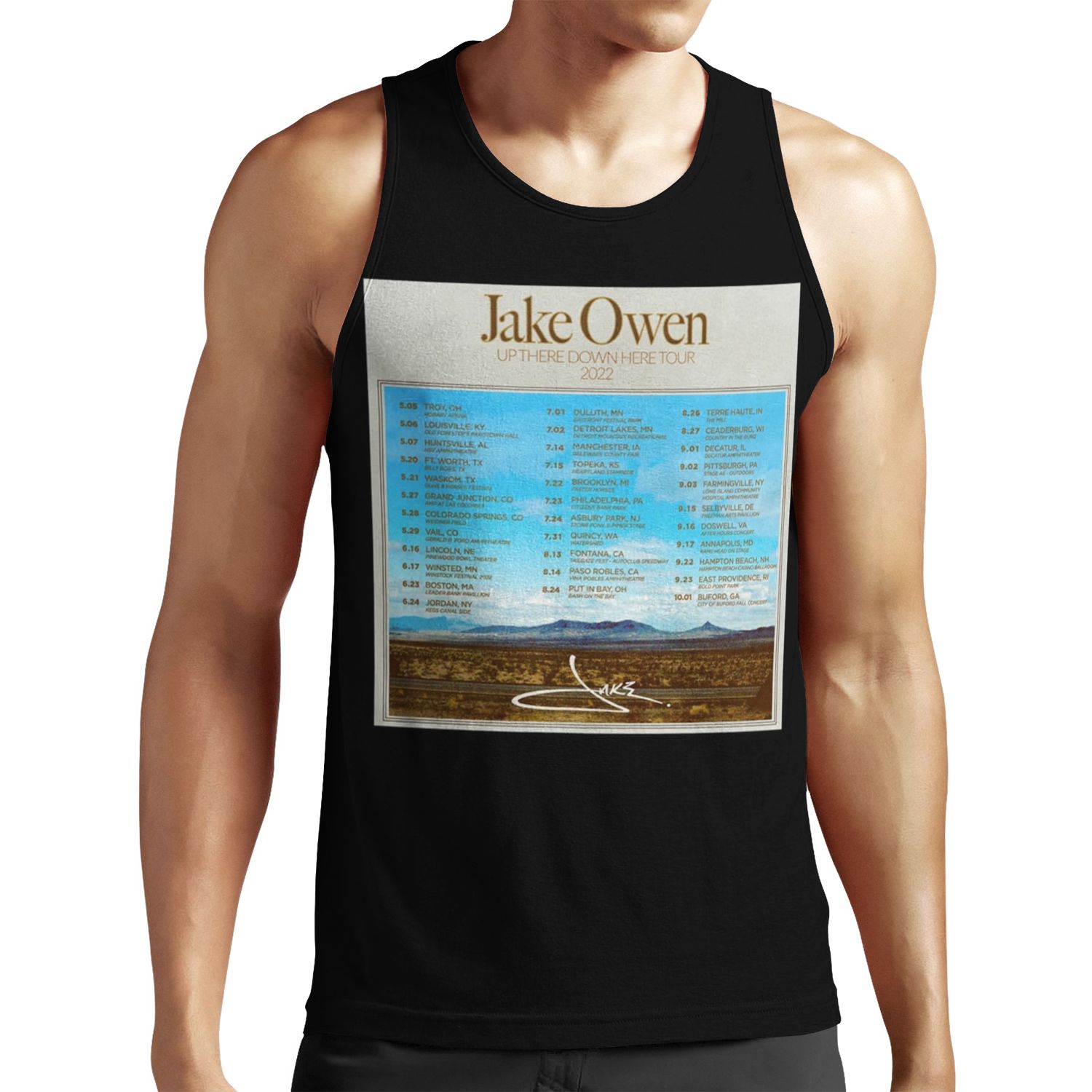 Jake Owen Tour 2022 All-over-print Unisex Tank Top
