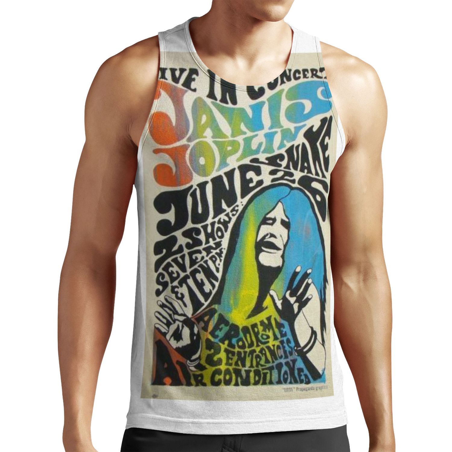 Janis Joplin Concert Poster All-over-print Unisex Tank Top