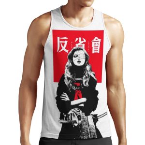 Japanese Samurai Girl Urban Cyberpunk Style All-over-print Unisex Tank Top