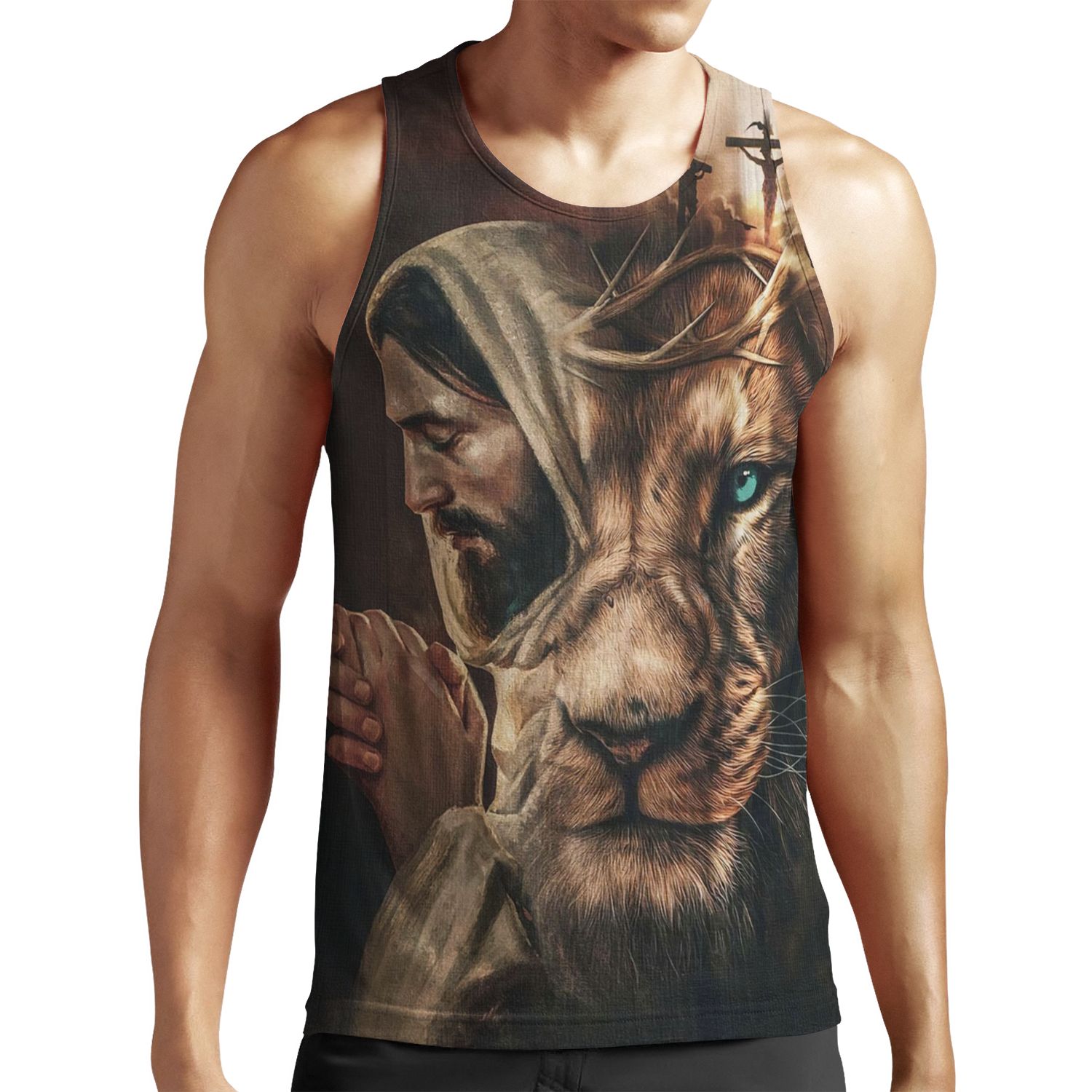 Jesus Pray And The Lion Of Judah All-over-print Unisex Tank Top