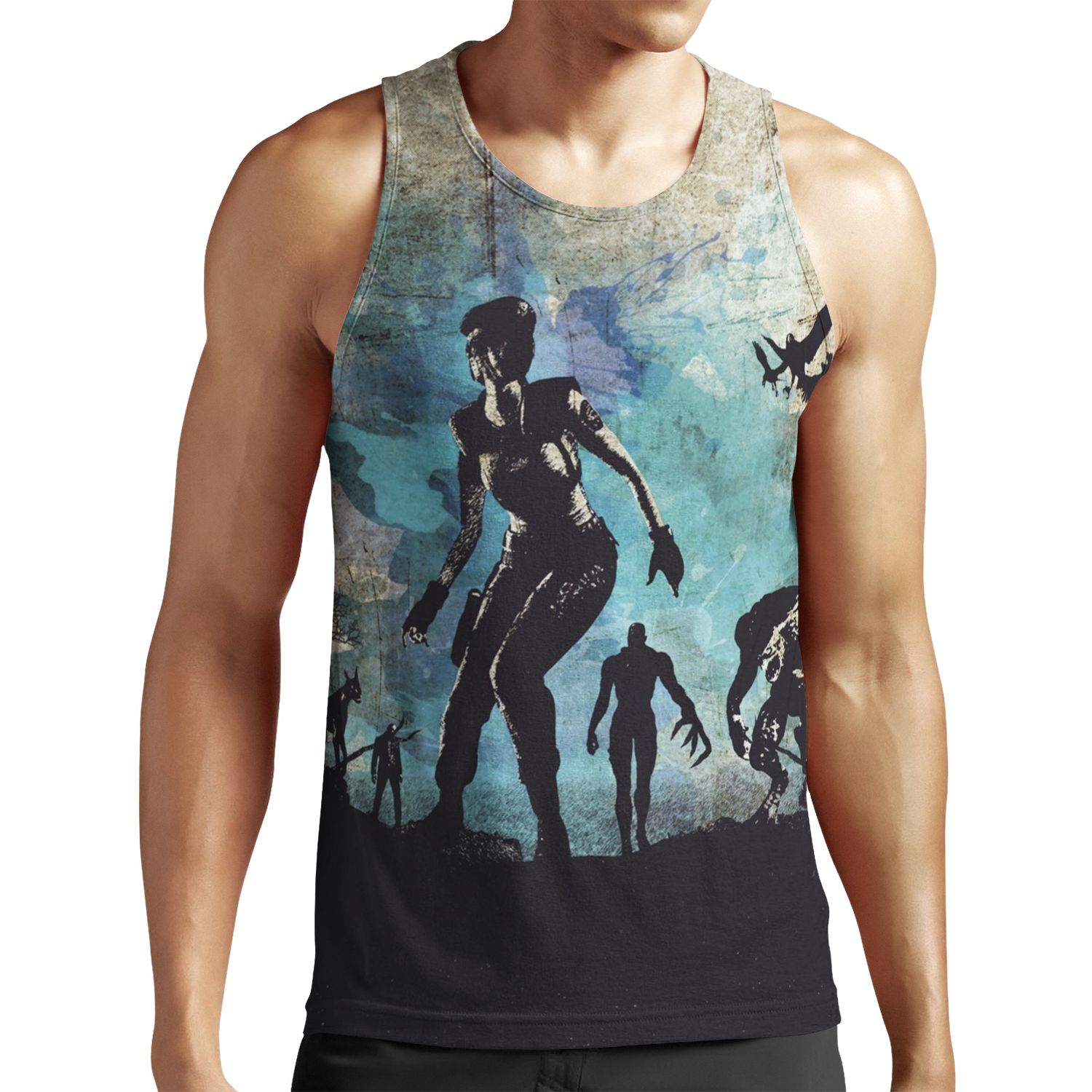 Jill Valentine Resident Evil Minimalist Art All-over-print Unisex Tank Top