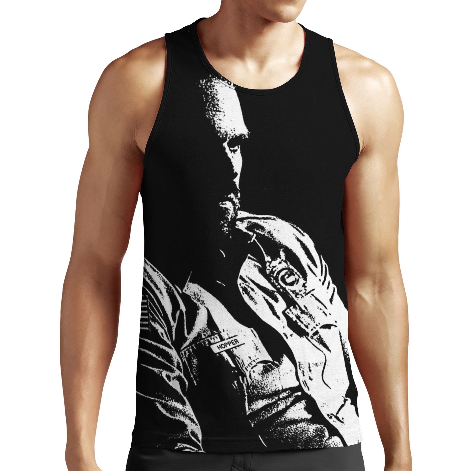 Jim Hopper All-over-print Unisex Tank Top Stranger Things Hawkins Chief All-over-print Unisex Tank Top
