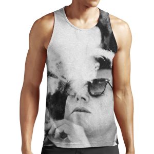 John F Kennedy Cigar And Sunglasses Black And White Jfk All-over-print Unisex Tank Top