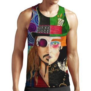 Johnny Depp Character Collage All-over-print Unisex Tank Top