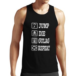 Jump Die Gulag Repeat All-over-print Unisex Tank Top