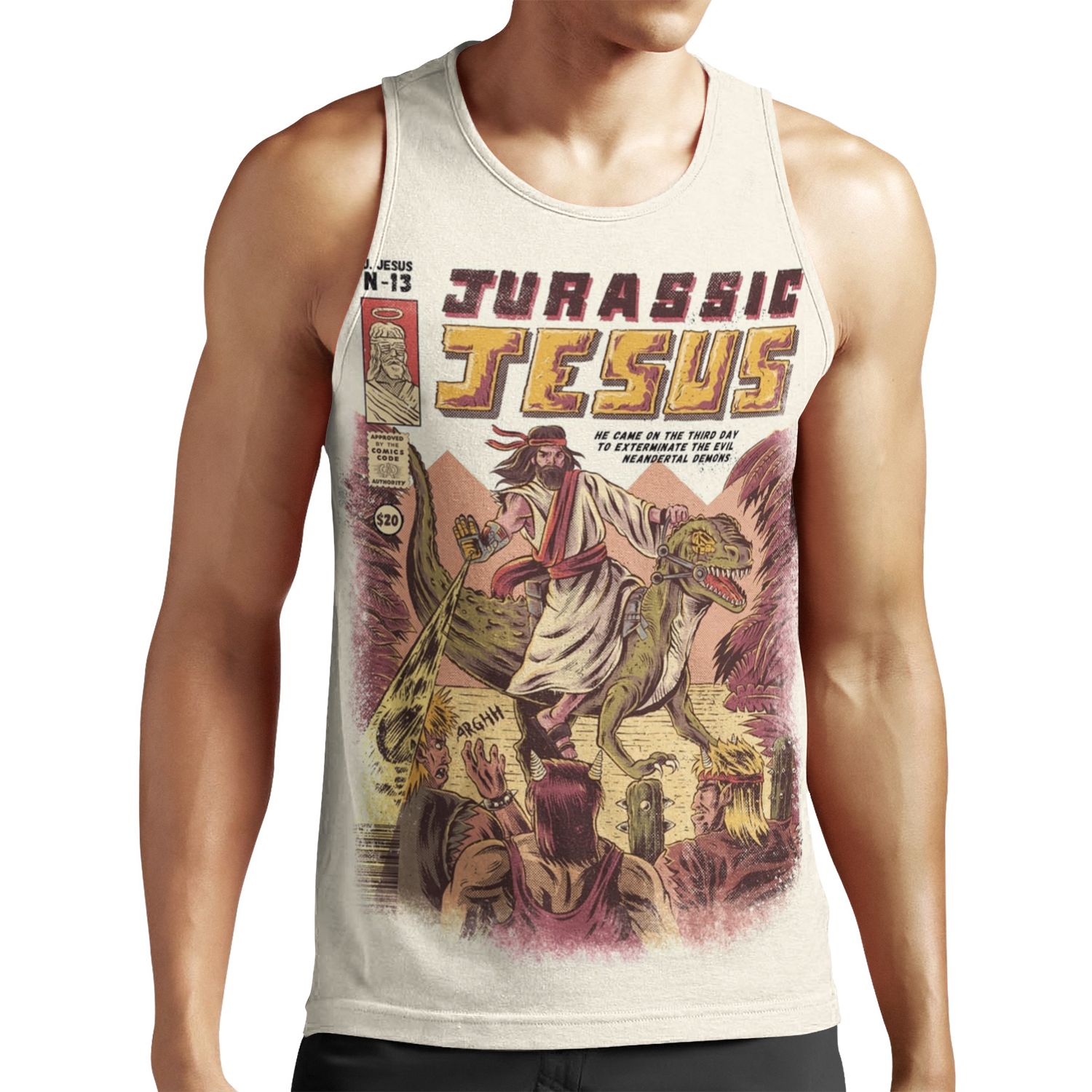 Jurassic Jesus All-over-print Unisex Tank Top