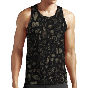Just Witch Things Black And Beige All-over-print Unisex Tank Top