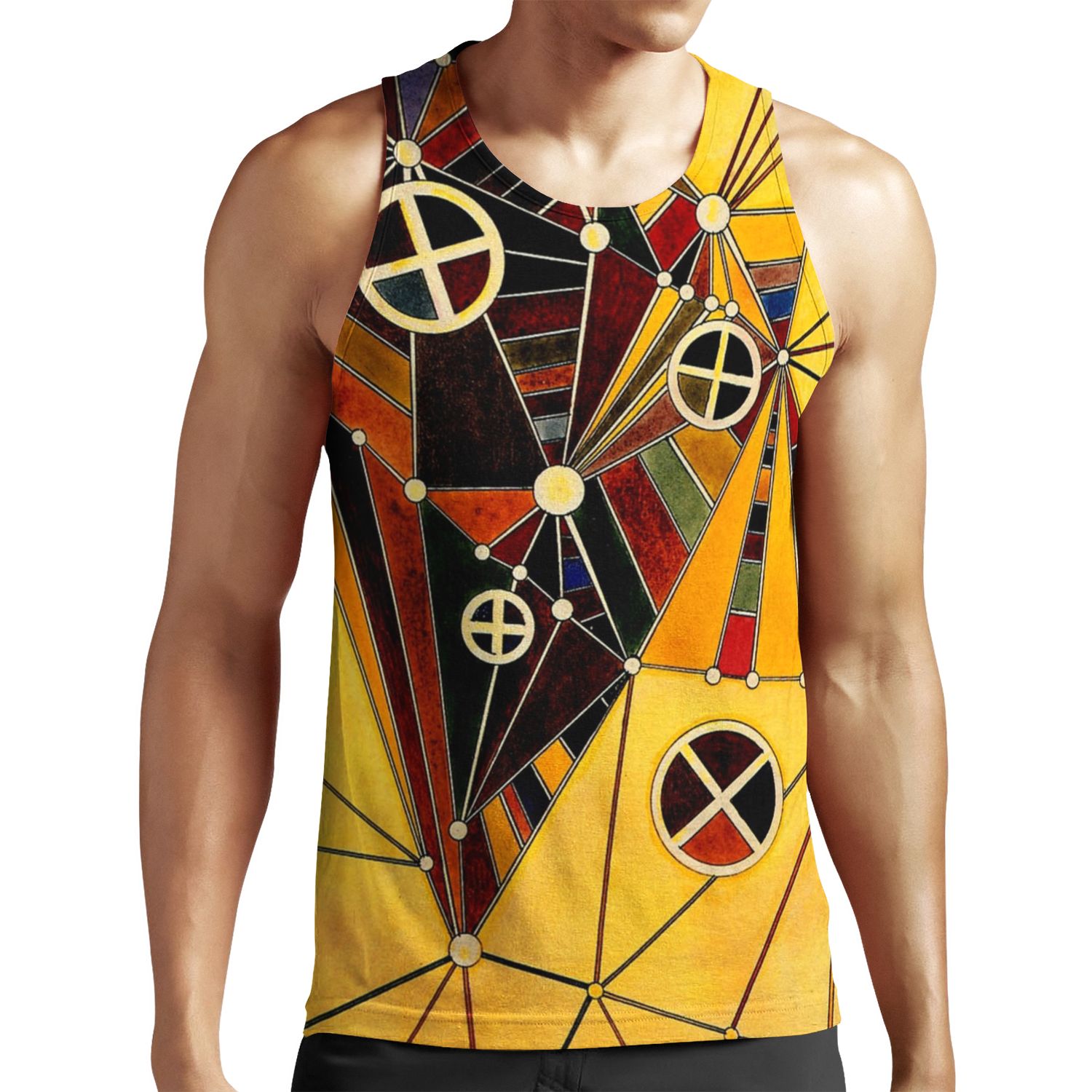Kandinsky In The Network Colorful Abstract Art All-over-print Unisex Tank Top